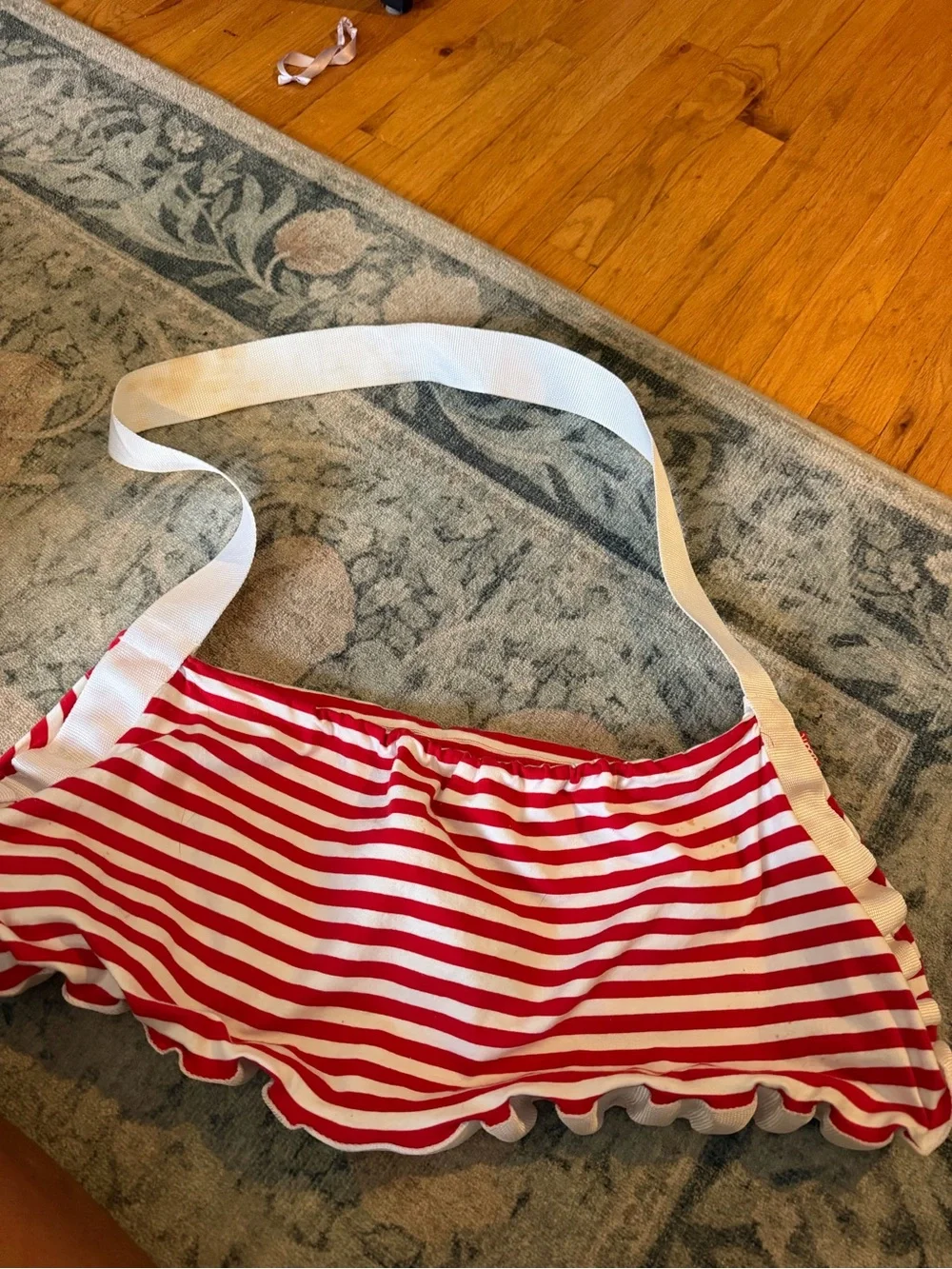 Kids Red and White WOOM bike bag walkie